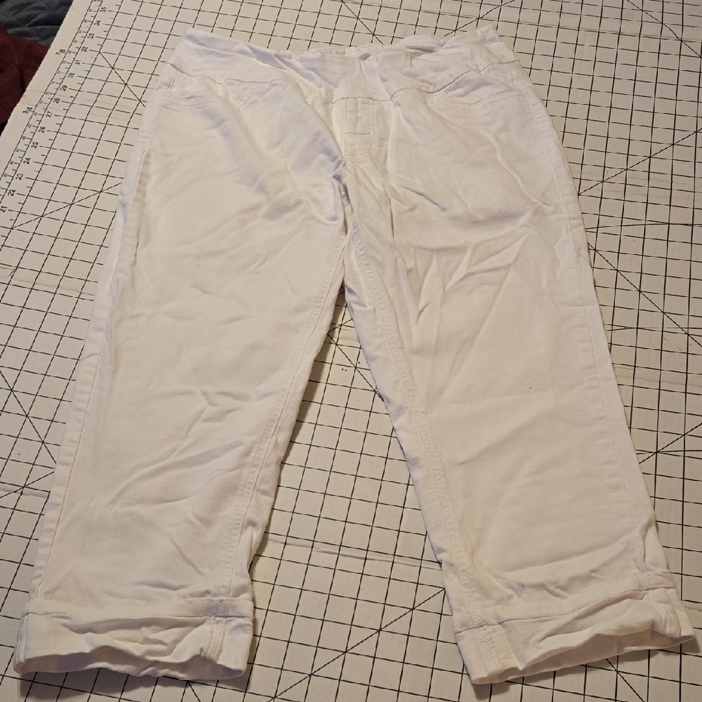 Slimsation By Multiples White Capris Size 10: 10-13B